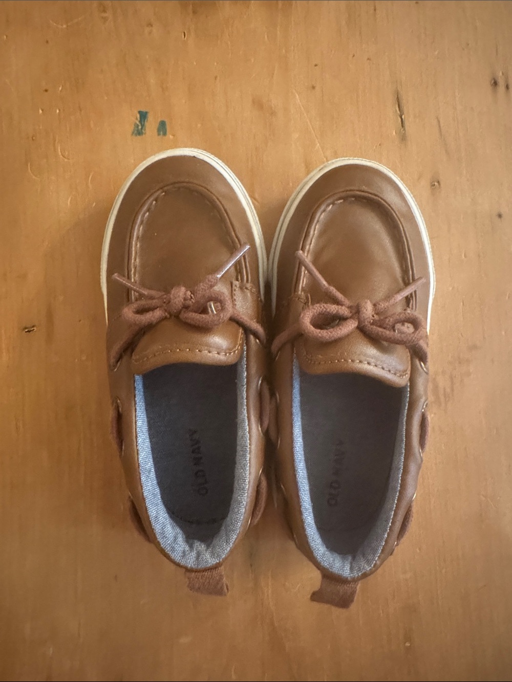 Old Navy Kids Brown Moccasin Boat Shoes with Bow